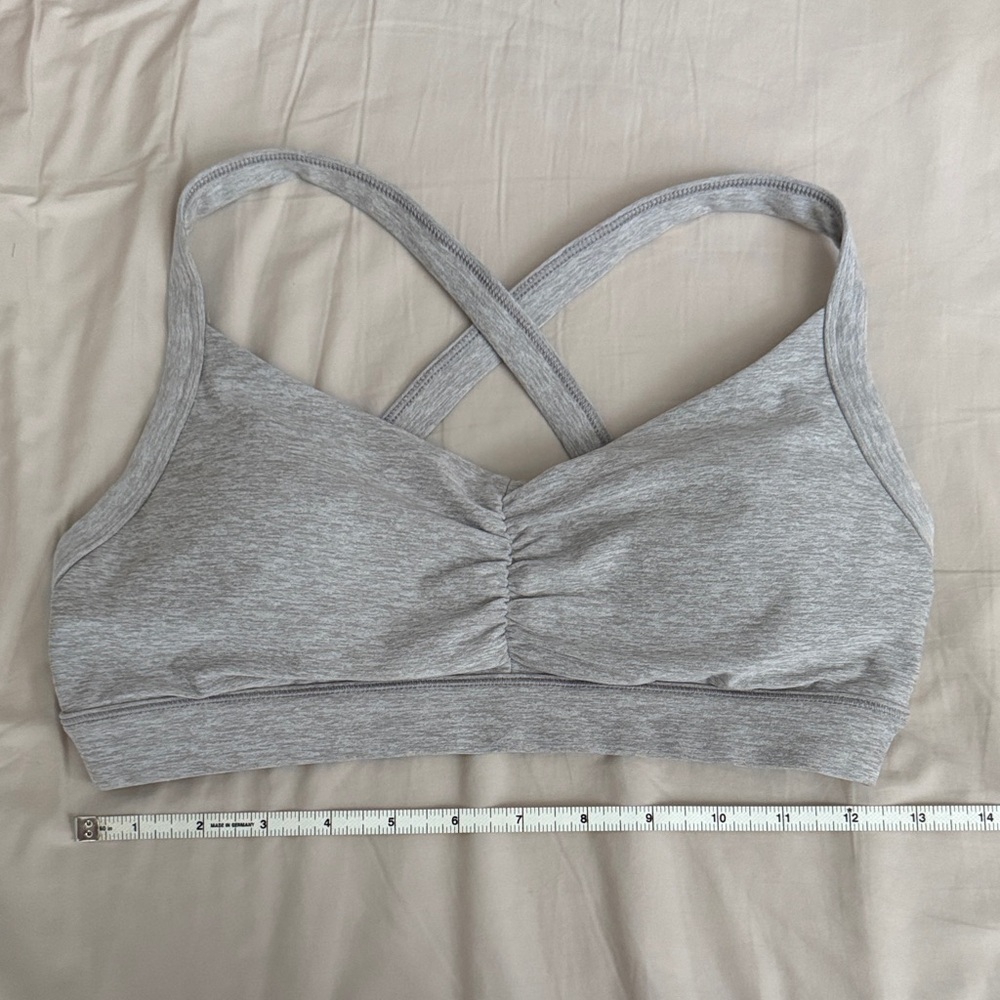 Vuori Women's Gray Crossback Seamless Bralette size M